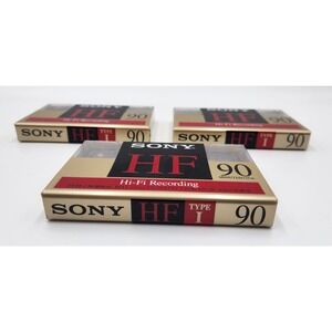Sony Audio Cassettes - 90 min - Type 1 - HiFi Recording - 3 Pack‎